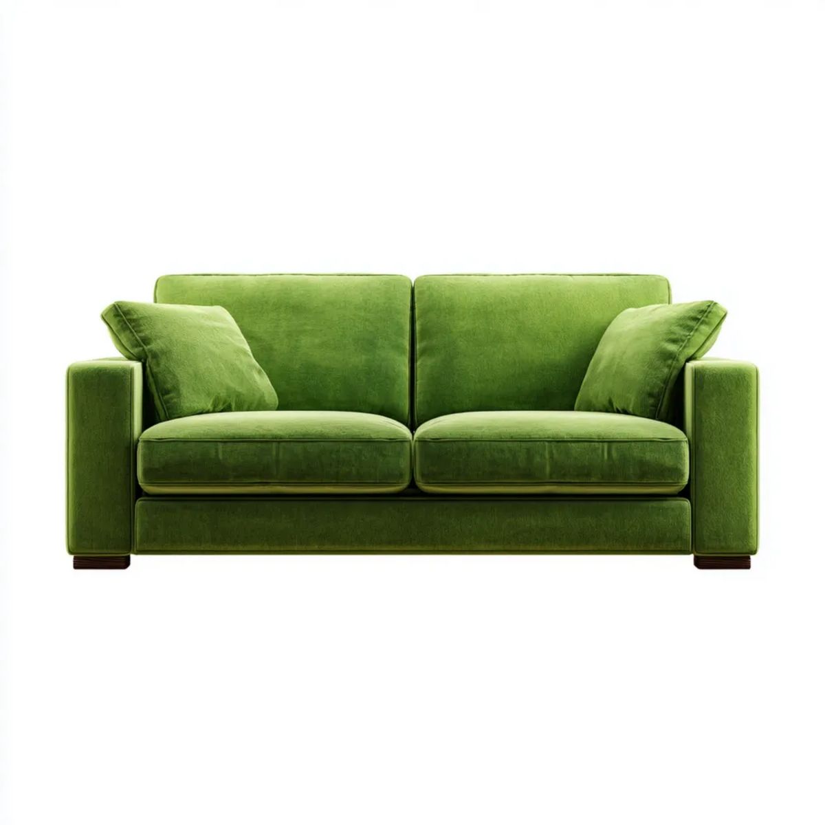 Zielona sofa dwuosobowa z aksamitu 180 x 90 x 85 cm