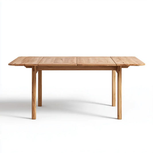 Rozkładany stół do jadalni z litego dębu, naturalny dąb, 160–240 x 90 x 75 cm, prostokątny