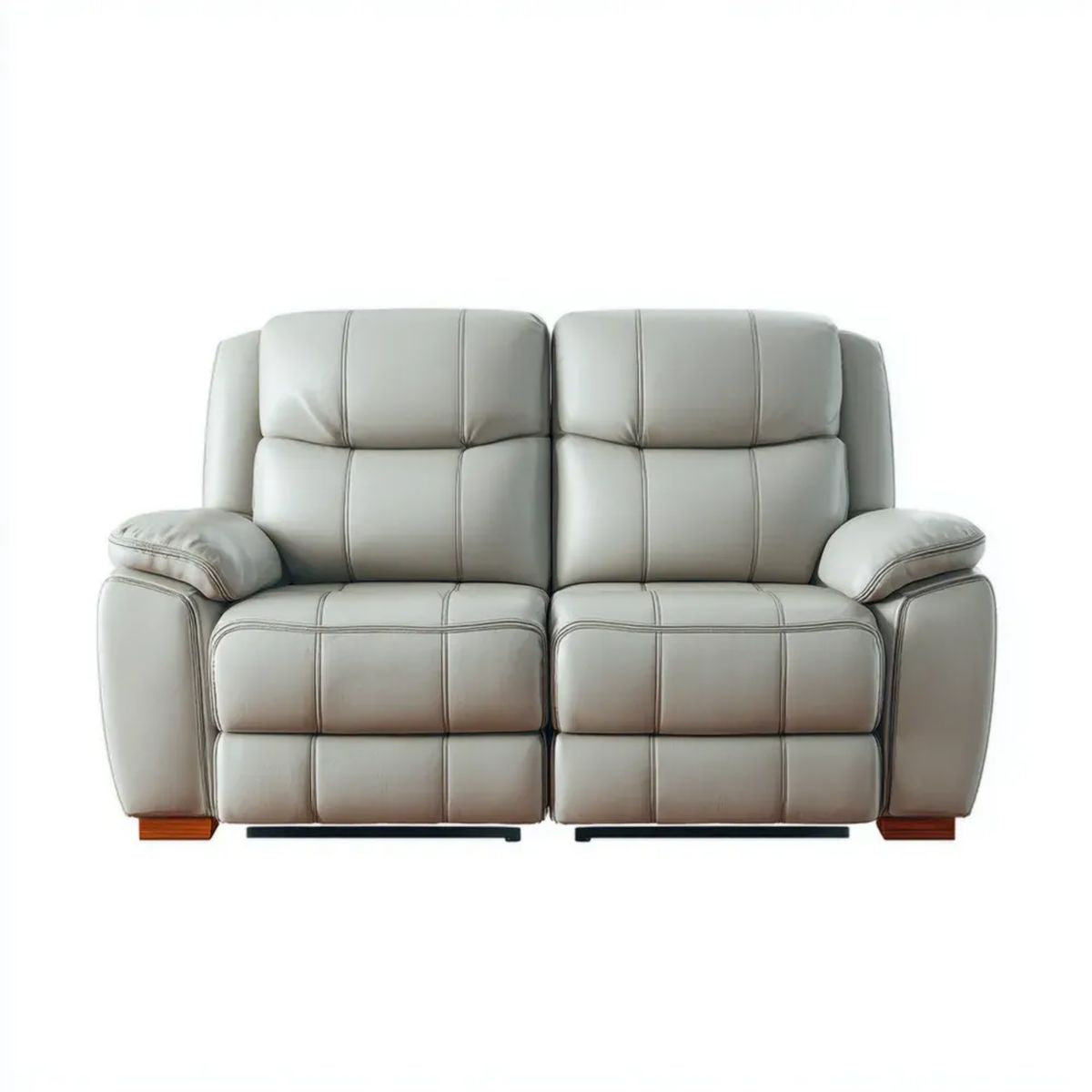 Dwuosobowa sofa rozkładana z tapicerką PU, jasnoszara, 170 x 95 x 102 cm